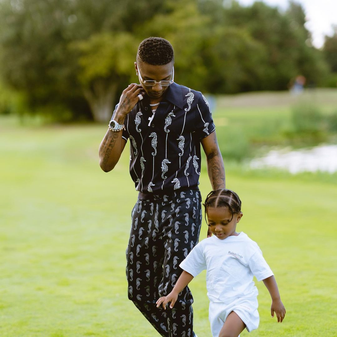 Wizkid Reunites With His First Son In Ghana