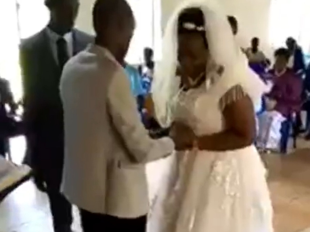 Crying bride creates a scene at her wedding (video)