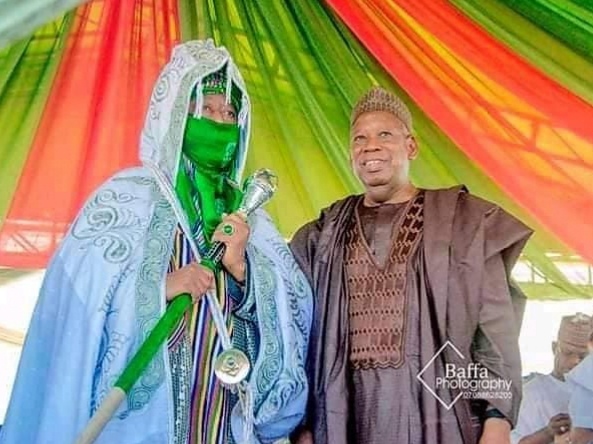Ganduje presents staff of office to Buhari’s in-law as Emir of Bichi