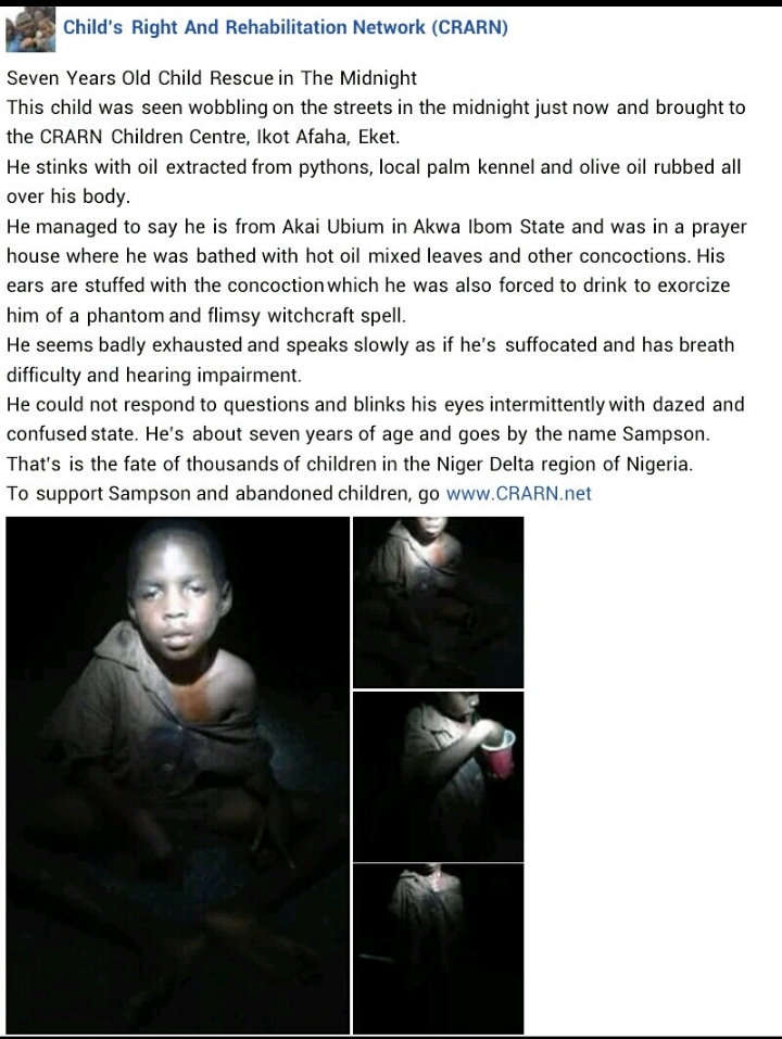 7-year-old boy abandoned over alleged witchcraft rescued in Akwa Ibom
